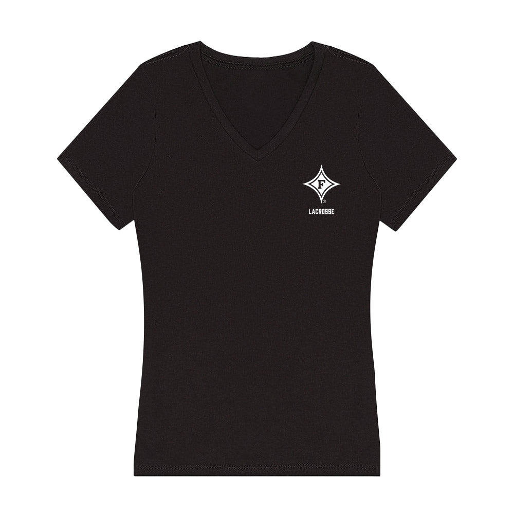 Furman - NCAA Women's Lacrosse : Emily Muir - Women's V-Neck T-Shirt-0