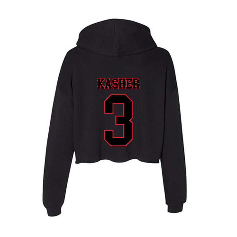 DePaul - NCAA Men's Basketball : Nate Kasher - Classic Shersey Women's Crop Fleece Hoodie-1
