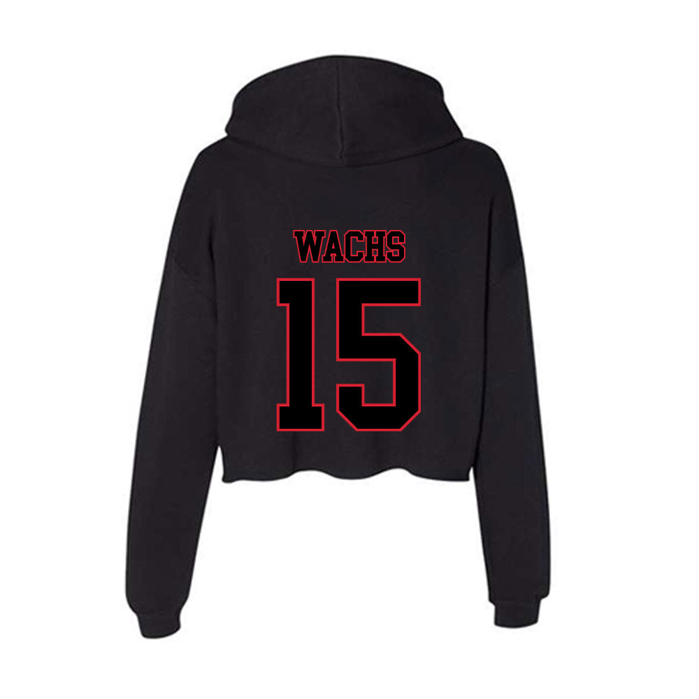 DePaul - NCAA Men's Soccer : Eli Wachs - Classic Shersey Women's Crop Fleece Hoodie-1