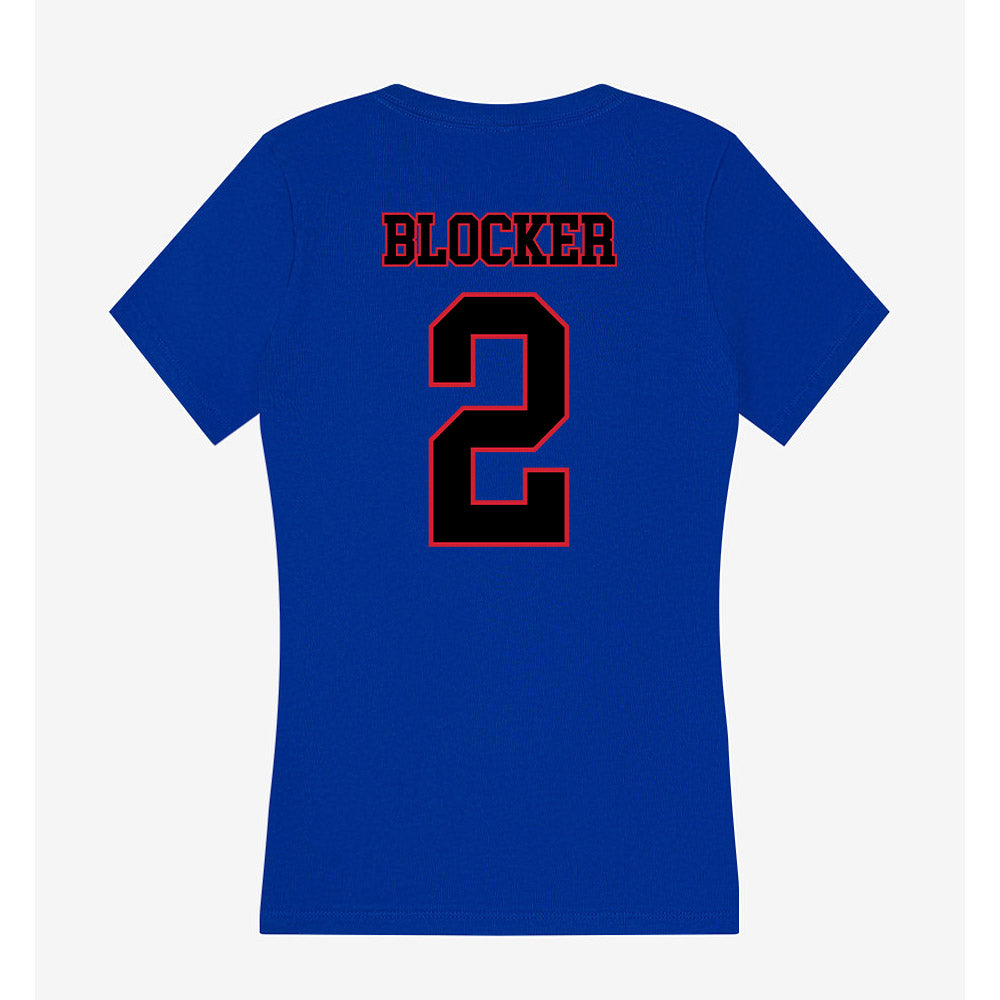 DePaul - NCAA Men's Basketball : Layden Blocker - Classic Shersey Women's V-Neck T-Shirt-1