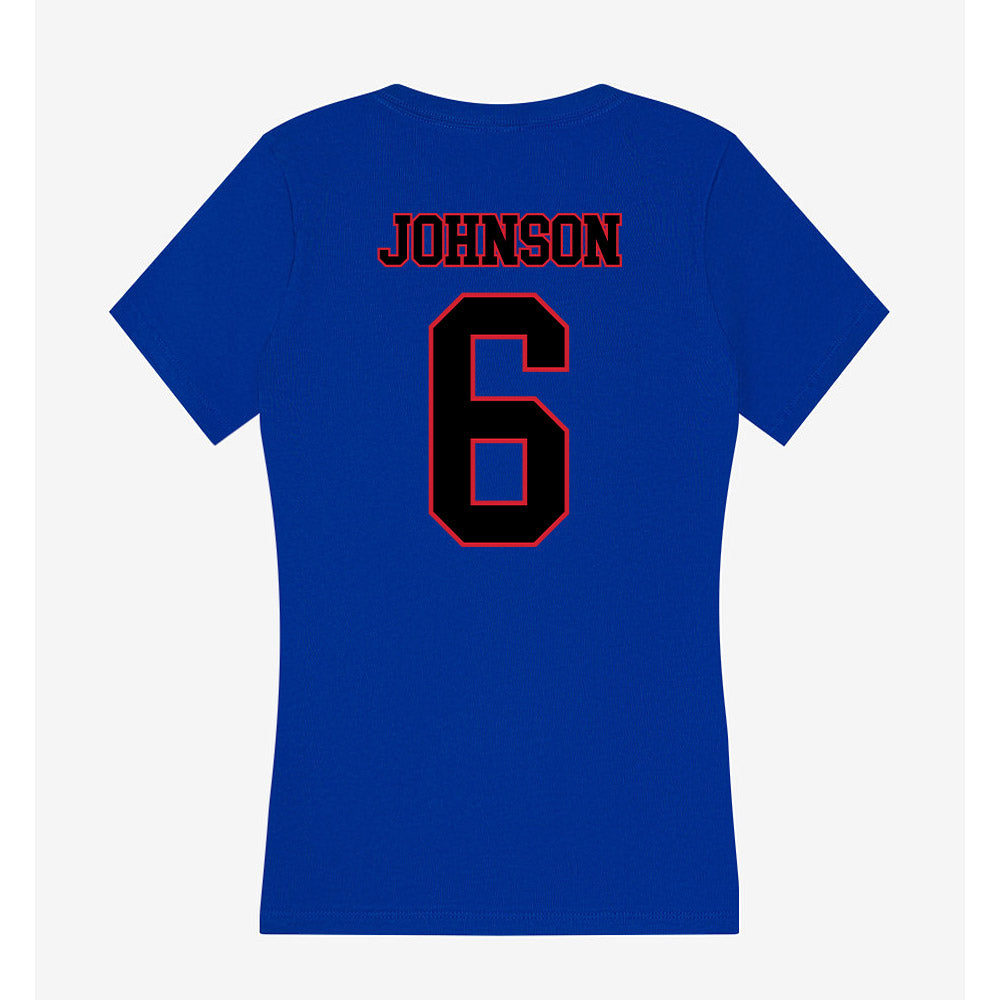 DePaul - NCAA Men's Basketball : Jonas Johnson - Classic Shersey Women's V-Neck T-Shirt-1