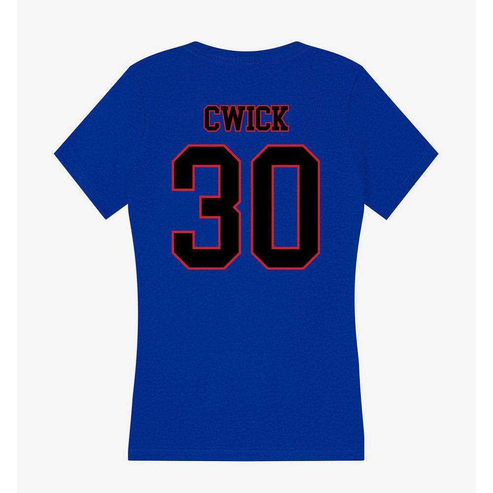 DePaul - NCAA Softball : Brooke Cwick - Classic Shersey Women's V-Neck T-Shirt-1