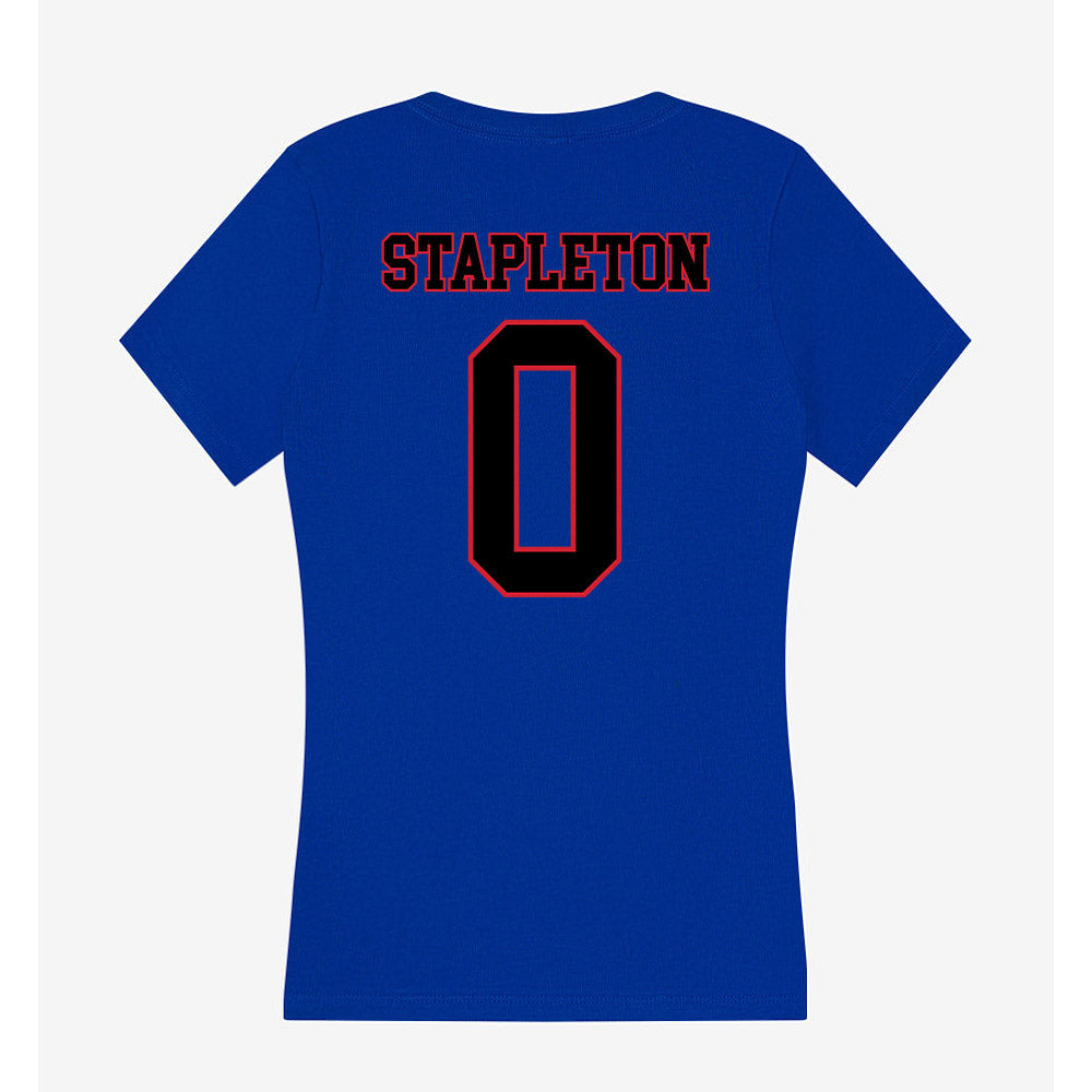 DePaul - NCAA Baseball : Taylor Stapleton - Women's V-Neck T-Shirt-1