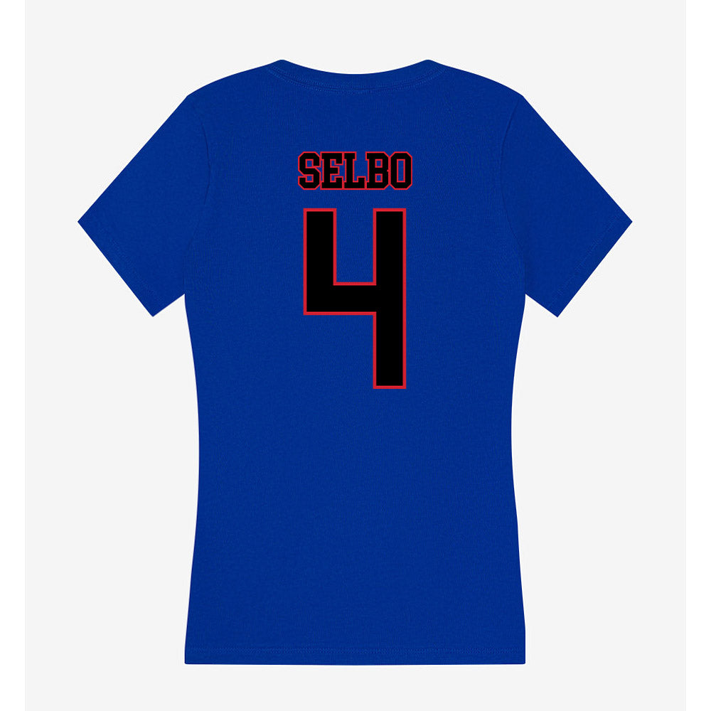 DePaul - NCAA Men's Soccer : Ronan Selbo - Women's V-Neck T-Shirt-1