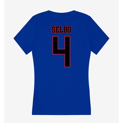 DePaul - NCAA Men's Soccer : Ronan Selbo - Women's V-Neck T-Shirt-1