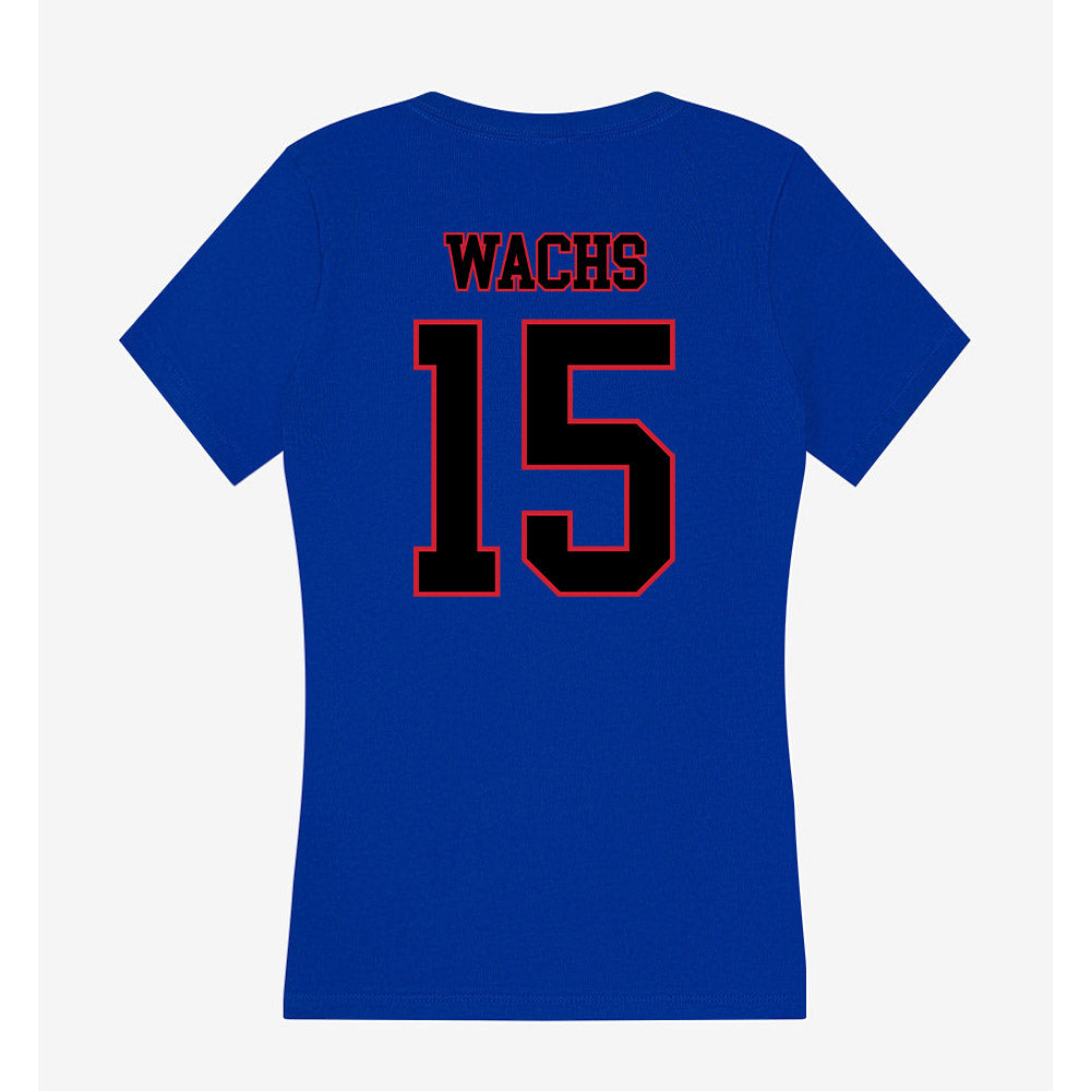 DePaul - NCAA Men's Soccer : Eli Wachs - Women's V-Neck T-Shirt-1