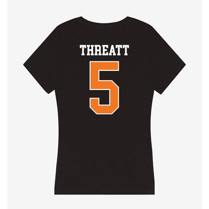 Texas Arlington - NCAA Women's Basketball : nya threatt - Women's V-Neck T-Shirt-1