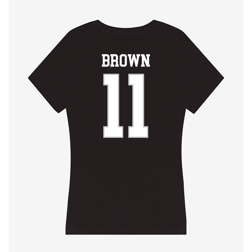 Rice - NCAA Football : Jacurri Brown - Women's V-Neck T-Shirt-1