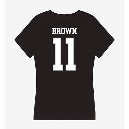 Rice - NCAA Football : Jacurri Brown - Women's V-Neck T-Shirt-1