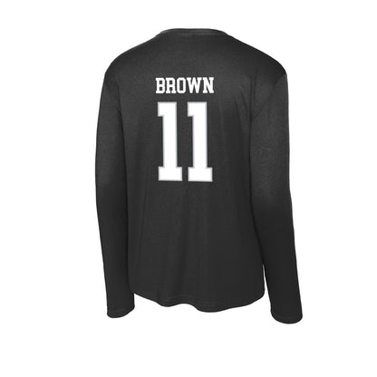 Rice - NCAA Football : Jacurri Brown - Activewear Long Sleeve T-Shirt-1