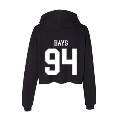 Rice - NCAA Football : Braden Bays - Women's Crop Fleece Hoodie-1
