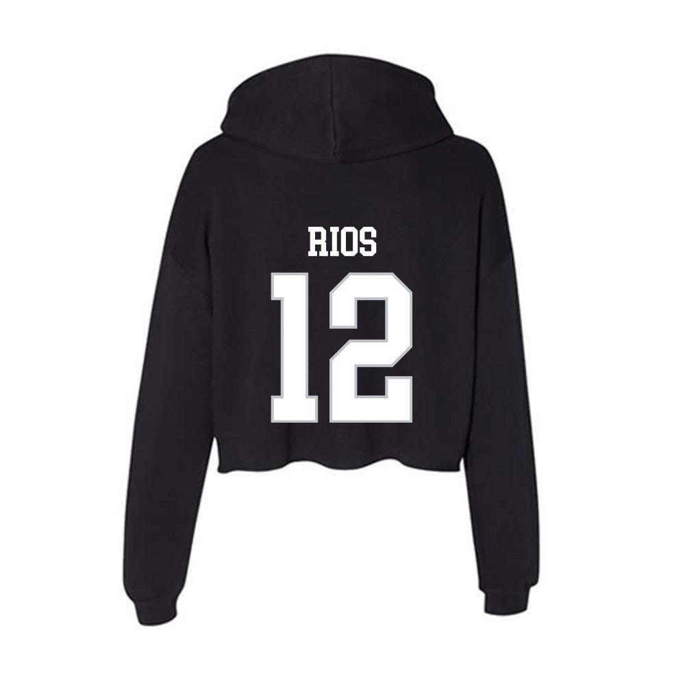 Rice - NCAA Baseball : Lorenzo Rios - Women's Crop Fleece Hoodie-1