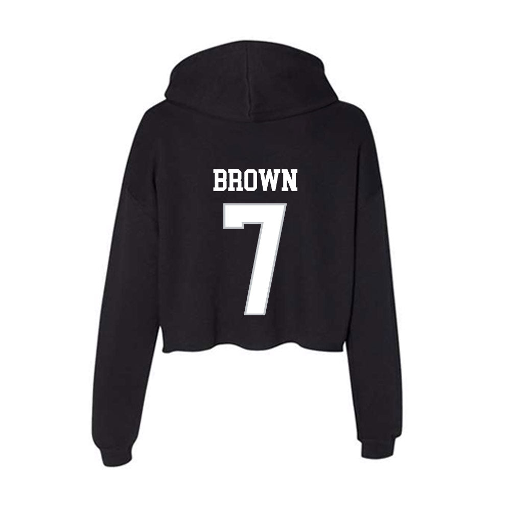 Rice - NCAA Football : Angelo "AJ" Brown - Women's Crop Fleece Hoodie-1