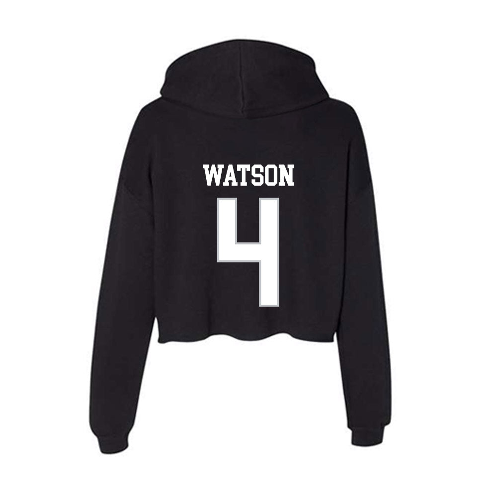 Rice - NCAA Football : Tariq Watson - Women's Crop Fleece Hoodie-1