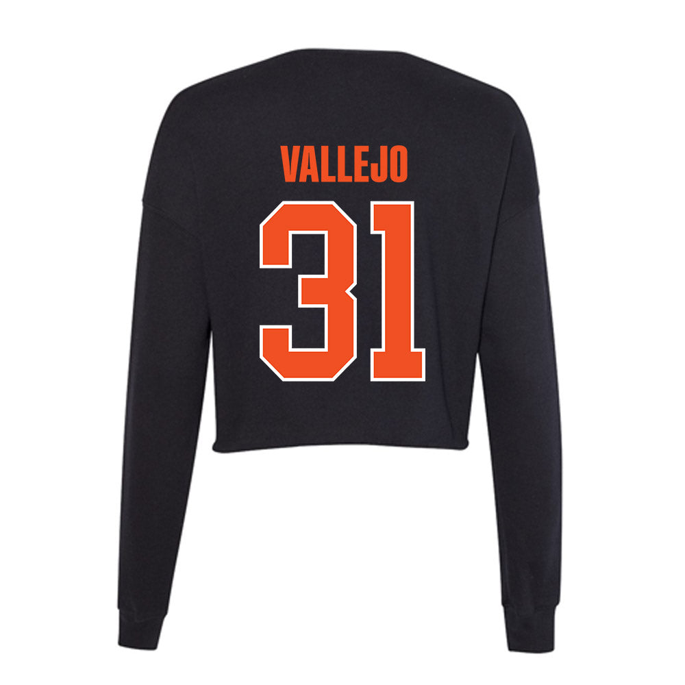UTRGV - NCAA Baseball : Carlos Vallejo - Women's Cropped Crew Fleece-2