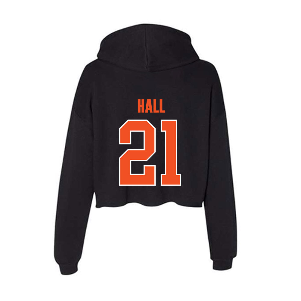 UTRGV - NCAA Women's Basketball : mataya hall - Women's Crop Fleece Hoodie-1