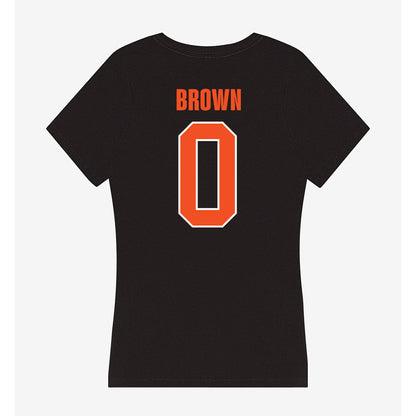UTRGV - NCAA Men's Basketball : Tjohnn Brown - Women's V-Neck T-Shirt-1