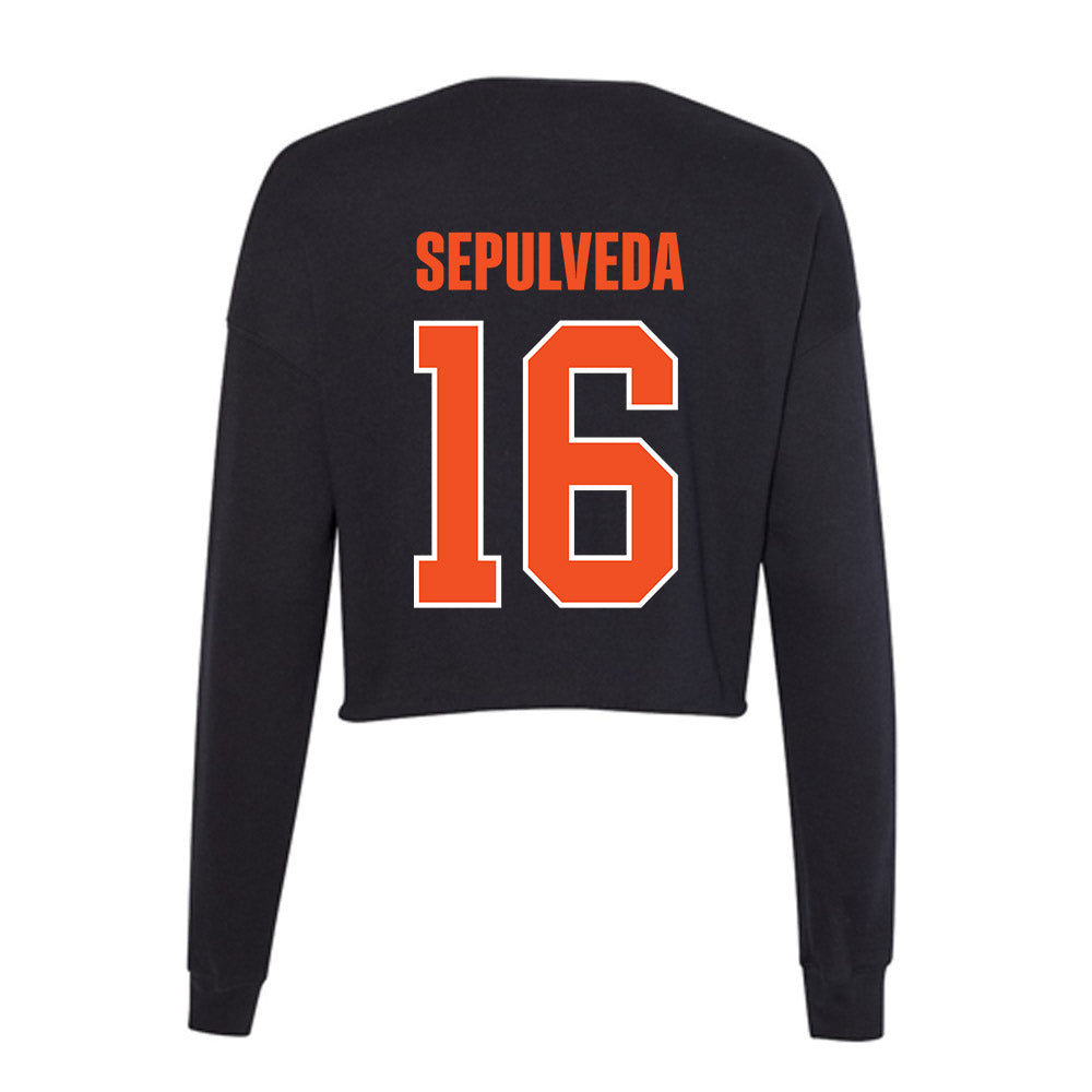 UTRGV - NCAA Baseball : Stephen Sepulveda - Women's Cropped Crew Fleece-3