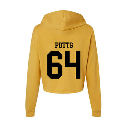 App State - NCAA Football : Jarvis Potts - Women's Crop Fleece Hoodie-1