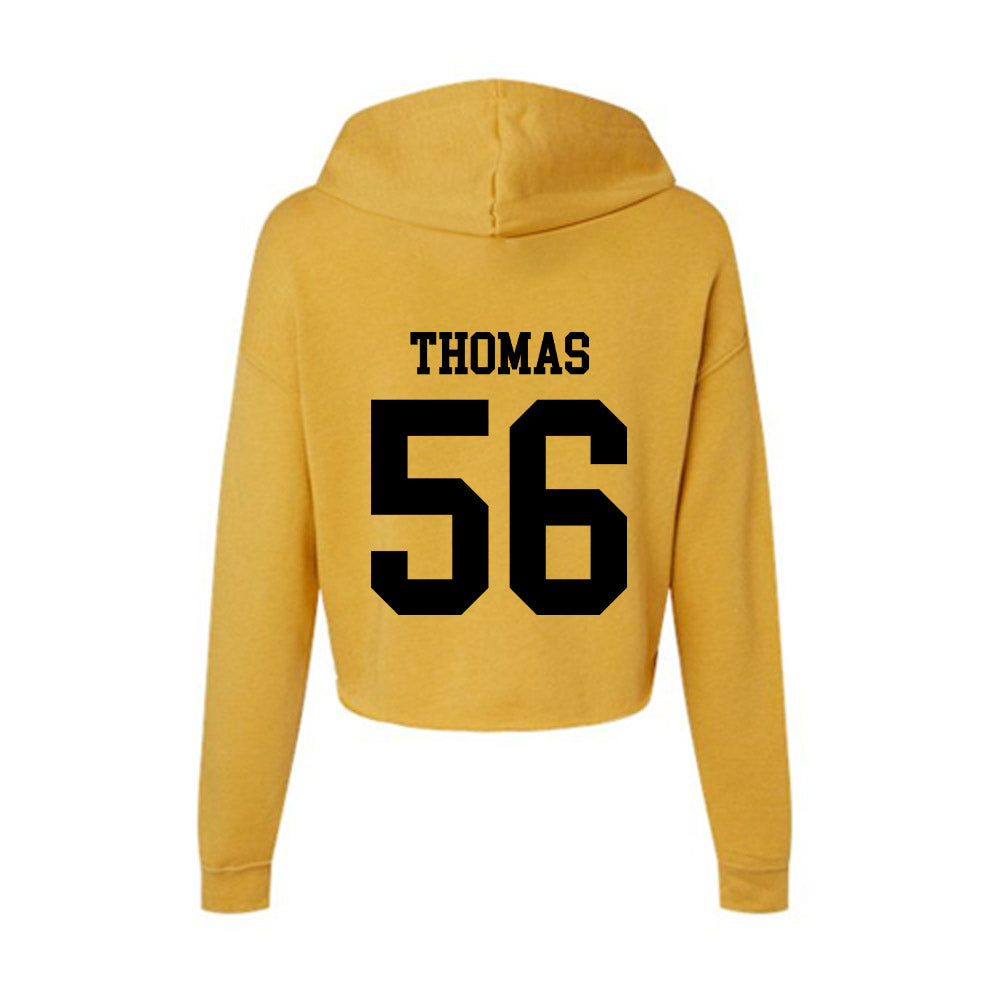 App State - NCAA Football : Jayden Thomas - Women's Crop Fleece Hooded Sweatshirt-1