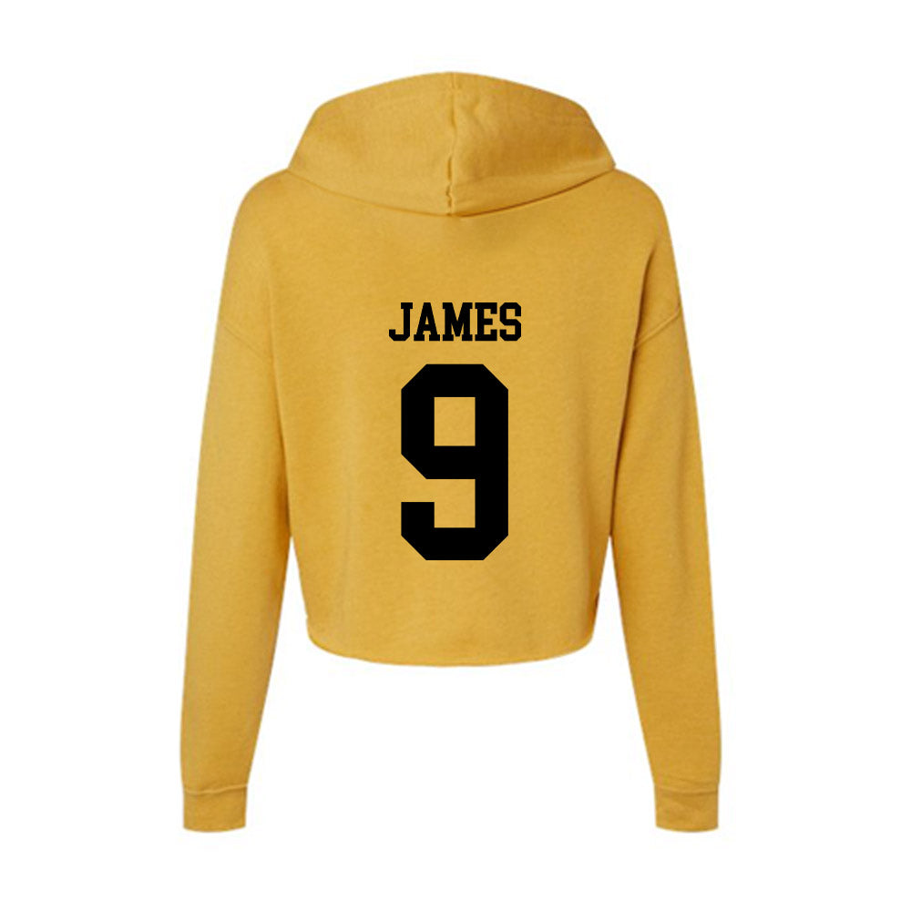 App State - NCAA Football : Dazmin James - Women's Crop Fleece Hooded Sweatshirt-1