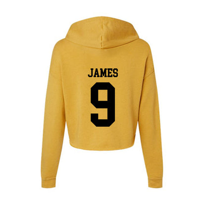 App State - NCAA Football : Dazmin James - Women's Crop Fleece Hooded Sweatshirt-1