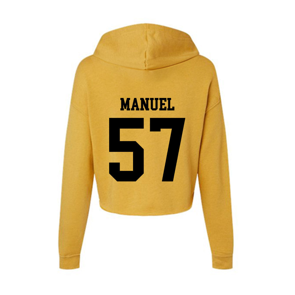 App State - NCAA Football : Devon Manuel - Women's Crop Fleece Hooded Sweatshirt-1