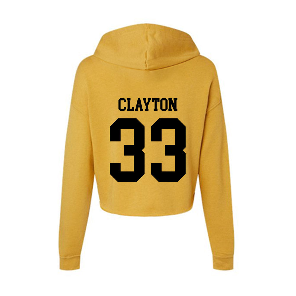 App State - NCAA Men's Basketball : Grant Clayton - Women's Crop Fleece Hoodie-1