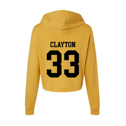 App State - NCAA Men's Basketball : Grant Clayton - Women's Crop Fleece Hoodie-1