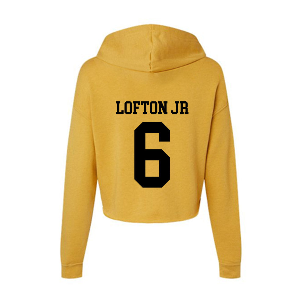 App State - NCAA Football : Christopher Lofton jr - Women's Crop Fleece Hooded Sweatshirt-1