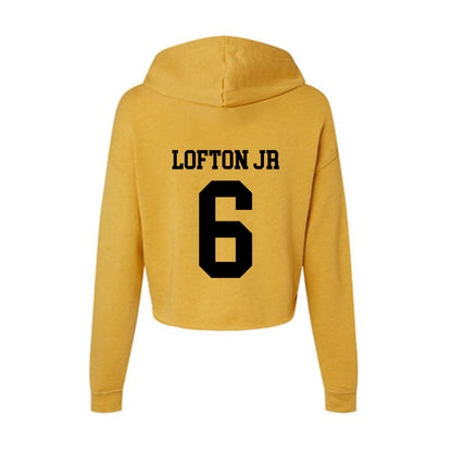 App State - NCAA Football : Christopher Lofton jr - Women's Crop Fleece Hooded Sweatshirt-1