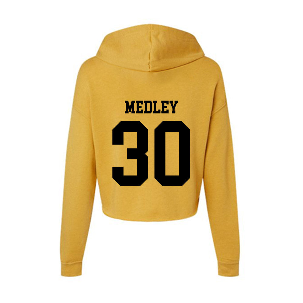 App State - NCAA Football : Dorrian Medley - Women's Crop Fleece Hoodie-1