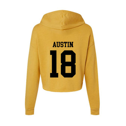 App State - NCAA Football : Kamauri Austin - Women's Crop Fleece Hoodie-1
