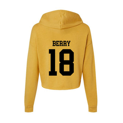 App State - NCAA Football : Syncere Berry - Women's Crop Fleece Hoodie-1
