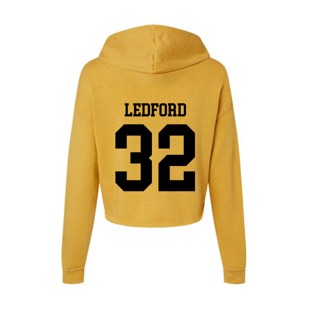 App State - NCAA Men's Basketball : Luke Ledford - Women's Crop Fleece Hoodie-1