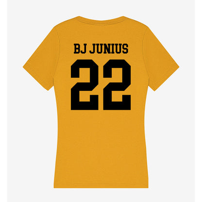 App State - NCAA Football : Bryant "BJ" Junius - Women's V-Neck T-Shirt-1
