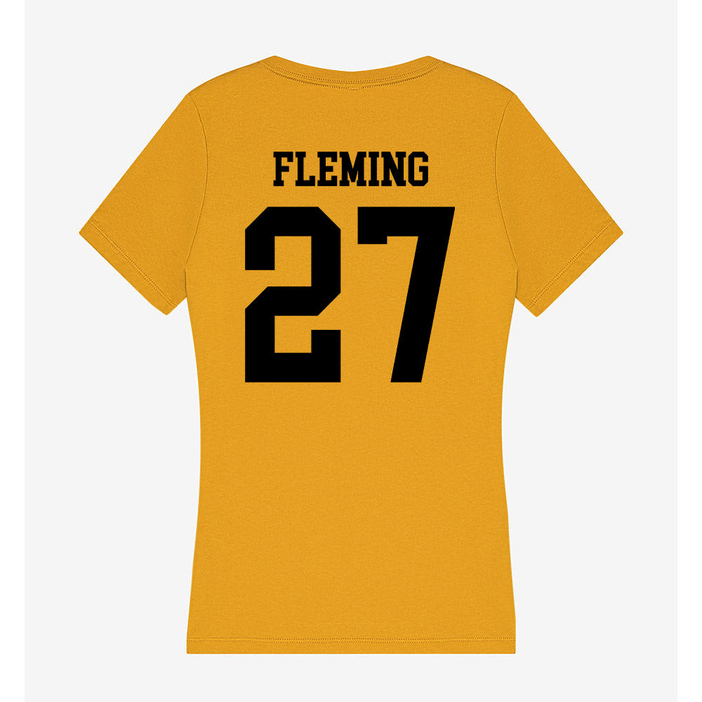 App State - NCAA Football : Cam Fleming - Women's V-Neck T-Shirt-1