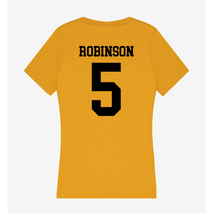 App State - NCAA Softball : Tavia Robinson - Women's V-Neck T-Shirt-1