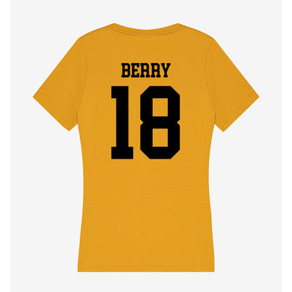 App State - NCAA Football : Syncere Berry - Women's V-Neck T-Shirt-1