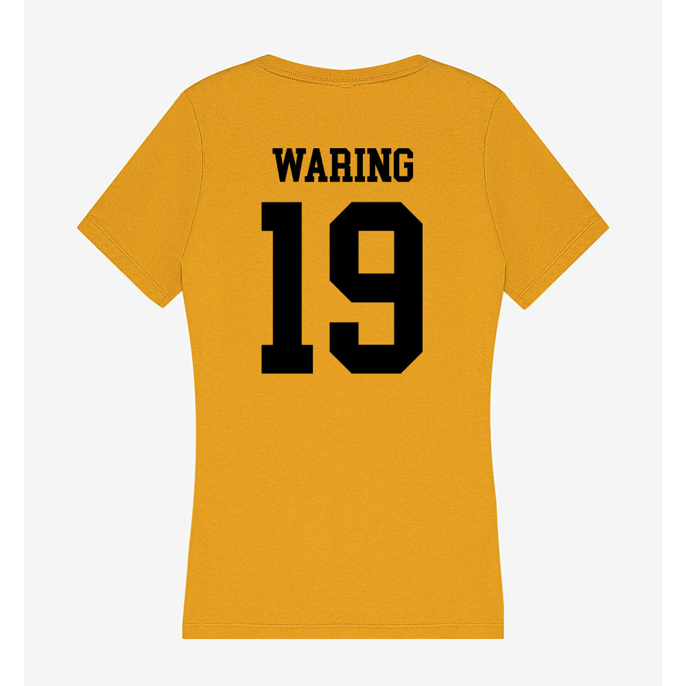 App State - NCAA Football : Christian Waring - Women's V-Neck T-Shirt-1