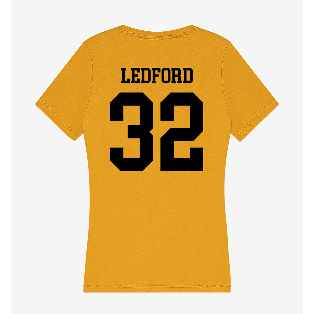 App State - NCAA Men's Basketball : Luke Ledford - Women's V-Neck T-Shirt-1