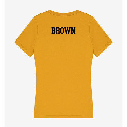 App State - NCAA Football : Cash Brown - Women's V-Neck T-Shirt-1