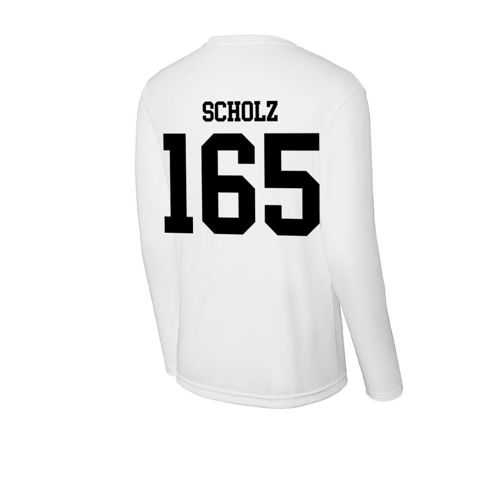 App State - NCAA Wrestling : Luke Scholz - Activewear Long Sleeve T-Shirt-1