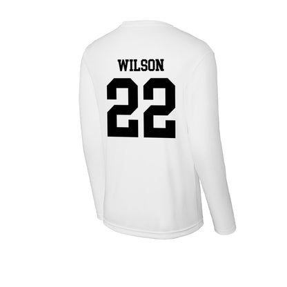 App State - NCAA Football : DaRon Wilson - Activewear Long Sleeve T-Shirt-1