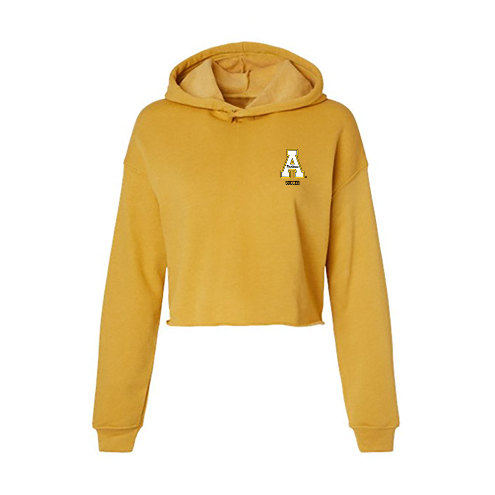 App State - NCAA Women's Soccer : Jordyn Burns - Women's Crop Fleece Hooded Sweatshirt-0