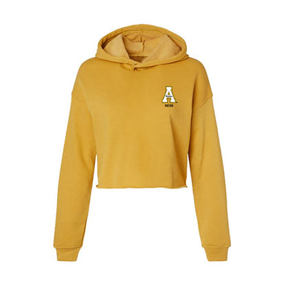 App State - NCAA Women's Soccer : Campbell Sykes - Women's Crop Fleece Hooded Sweatshirt-0
