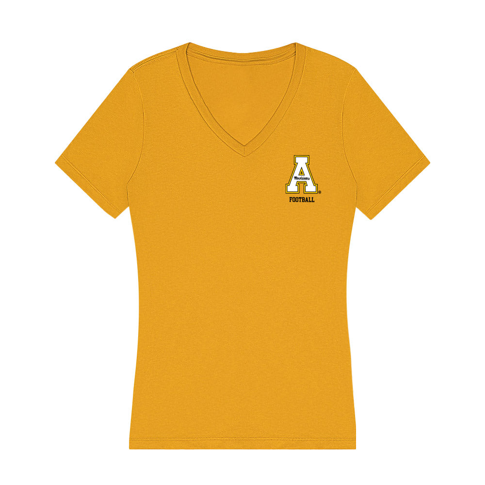 App State - NCAA Football : Cam Fleming - Women's V-Neck T-Shirt-0