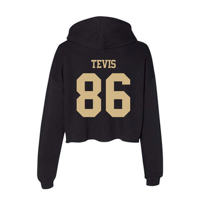 Tulsa - NCAA Football : Luke Tevis - Women's Crop Fleece Hoodie-1