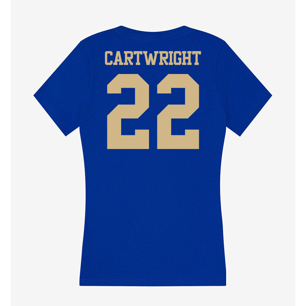 Tulsa - NCAA Women's Basketball : Mady Cartwright - Women's V-Neck T-Shirt-1