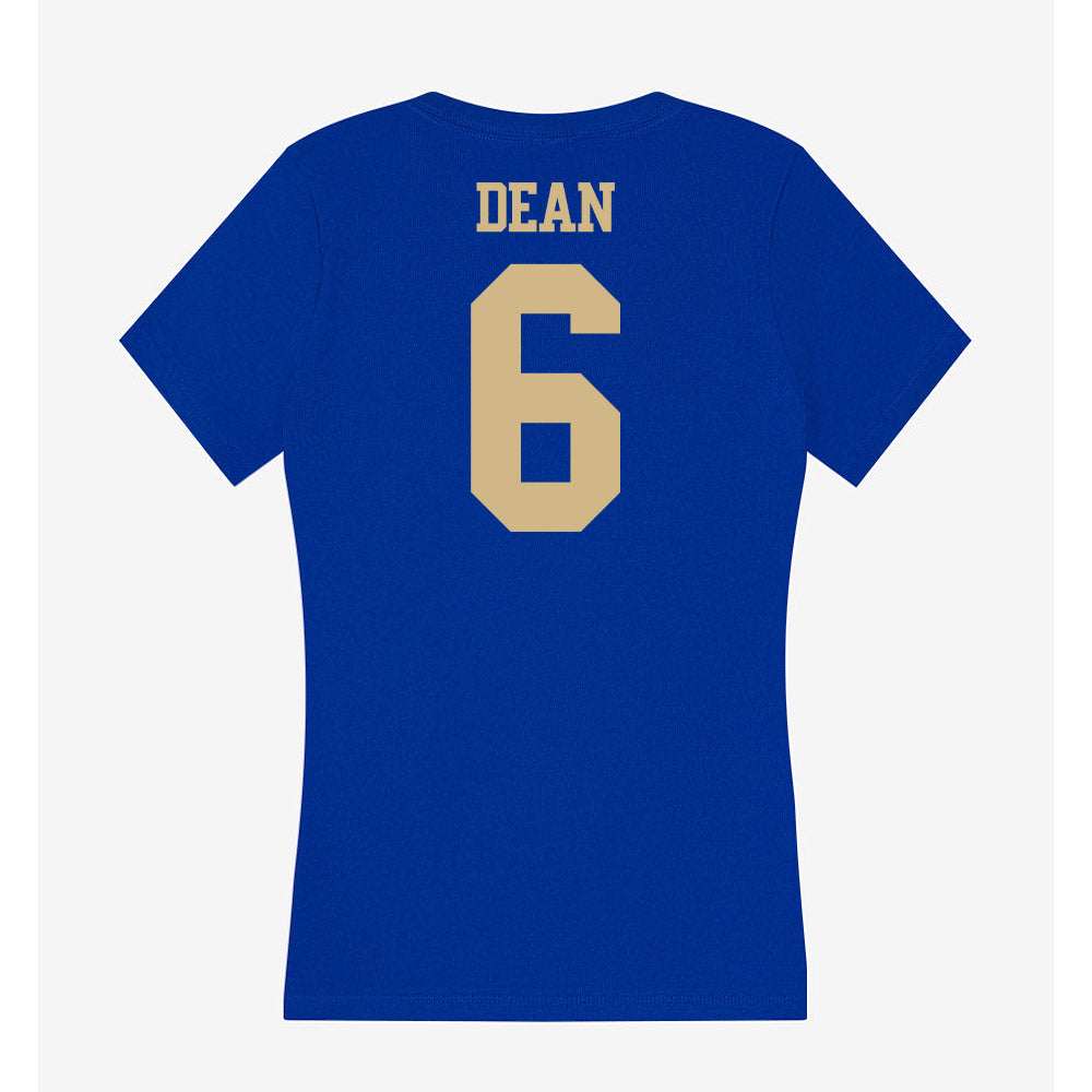 Tulsa - NCAA Men's Basketball : Romad Dean - Women's V-Neck T-Shirt-1